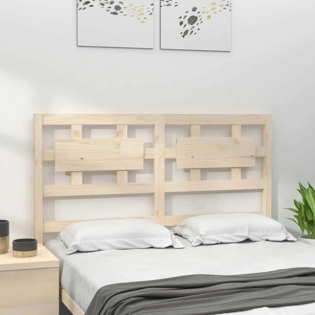 Bed Headboard 140.5 cm Solid Wood Pine 818035