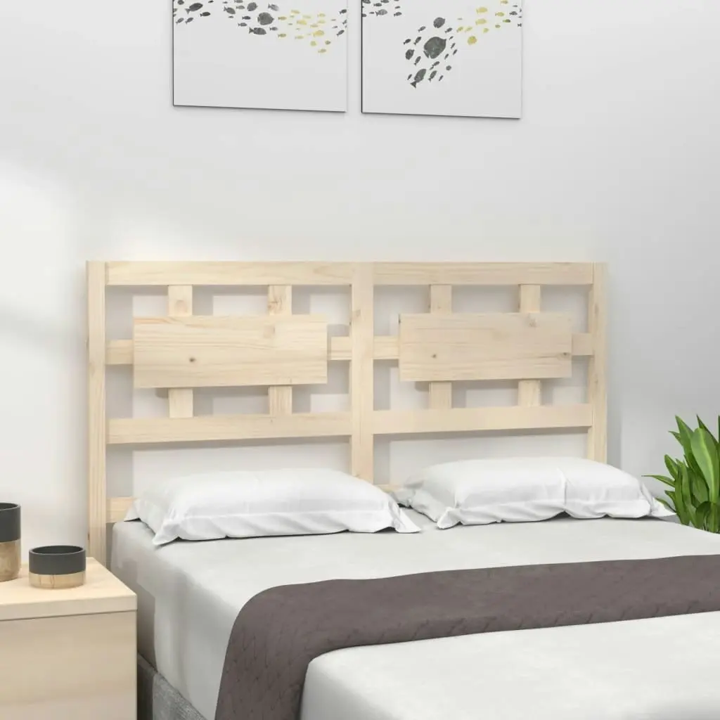 Bed Headboard 140.5 cm Solid Wood Pine 818035