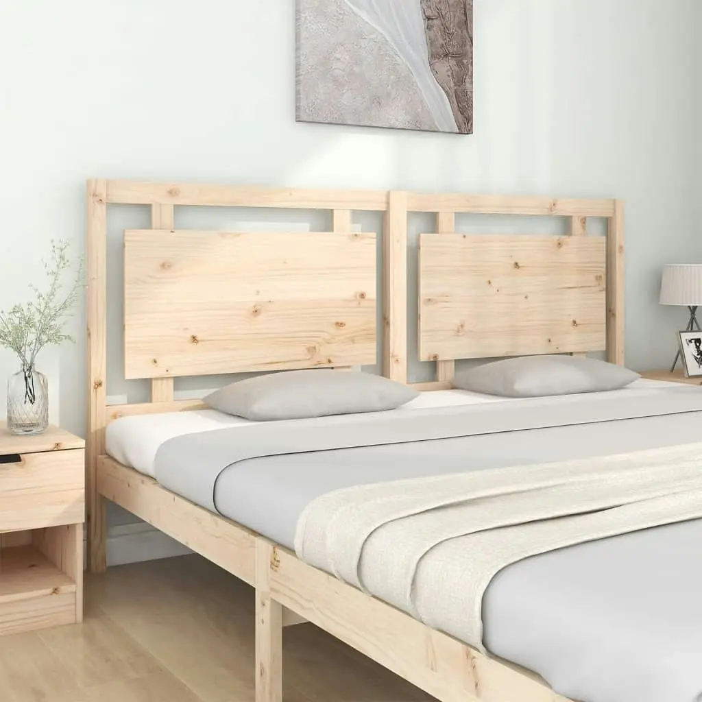 Bed Headboard 185.5 cm Solid Wood Pine 817955