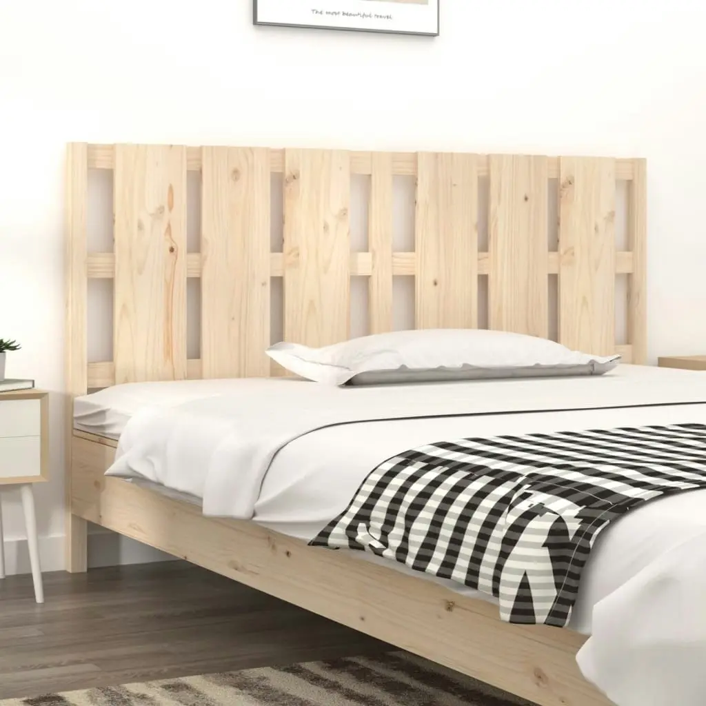 Bed Headboard 185.5x4x100 cm Solid Wood Pine 818005