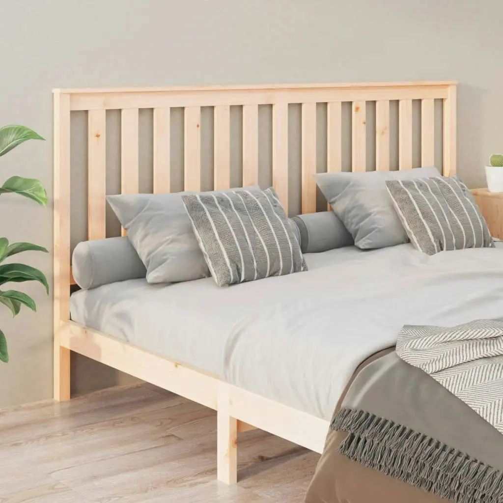 Bed Headboard 186 cm Solid Wood Pine 818535