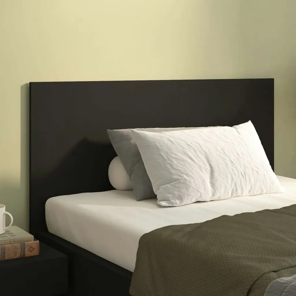 Bed Headboard Black 120 cm Engineered Wood 811026