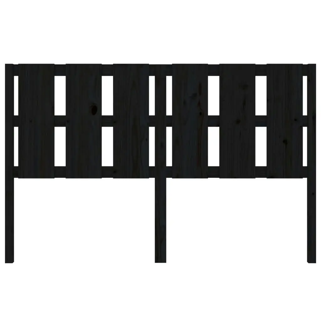 Bed Headboard Black 155.5 cm Solid Wood Pine 817999