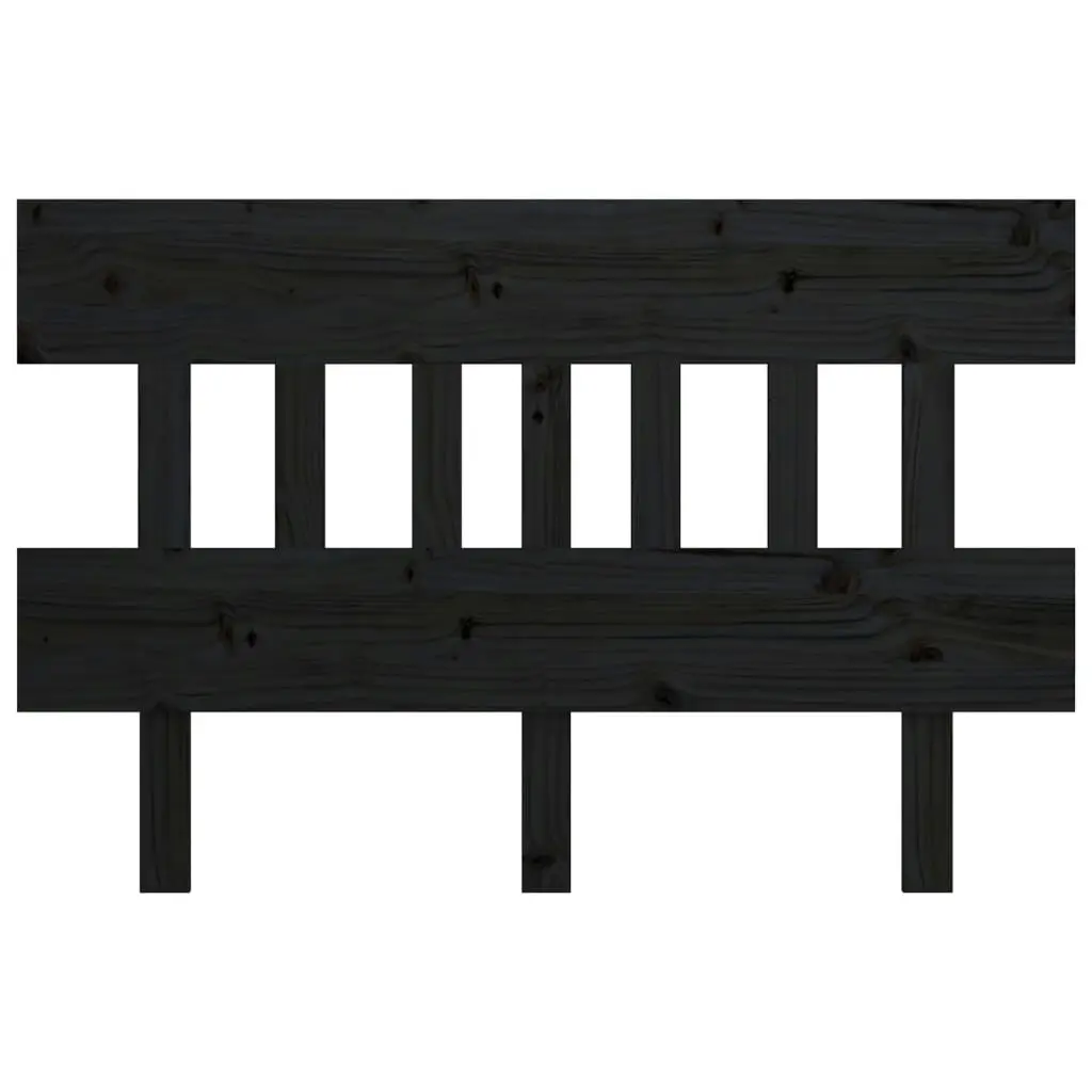 Bed Headboard Black 153.5 cm Solid Wood Pine 819129