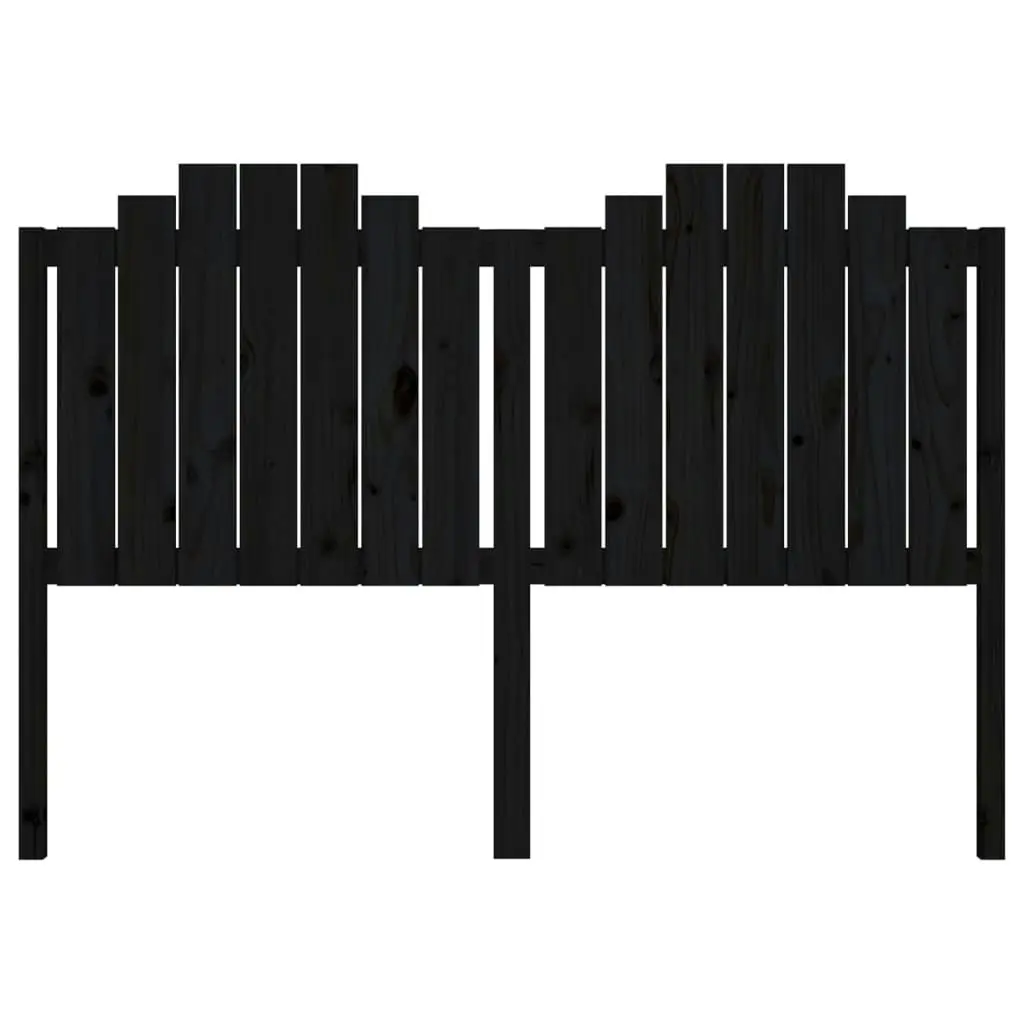 Bed Headboard Black 156 cm Solid Wood Pine 818479