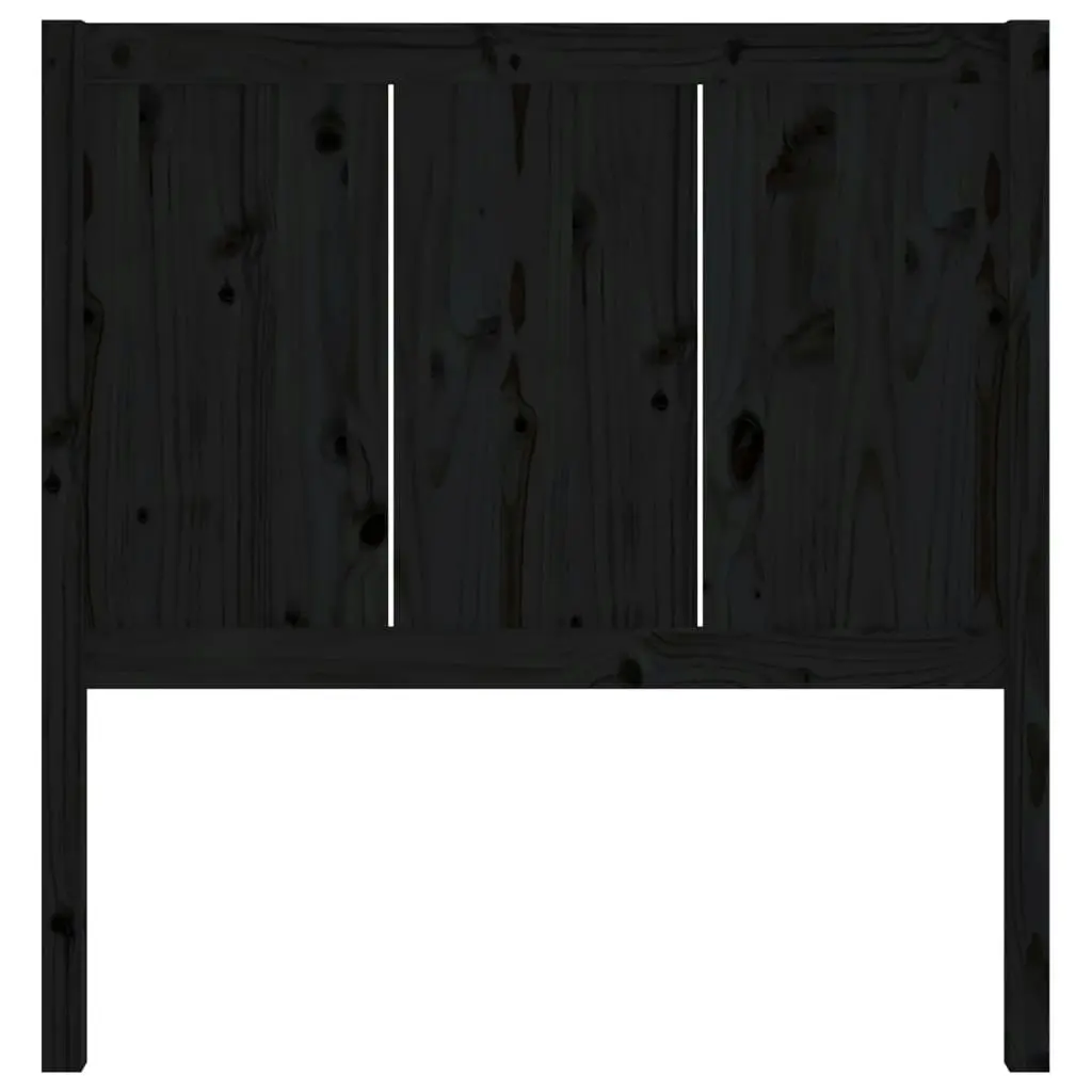 Bed Headboard Black 95.5 cm Solid Pine Wood 818074