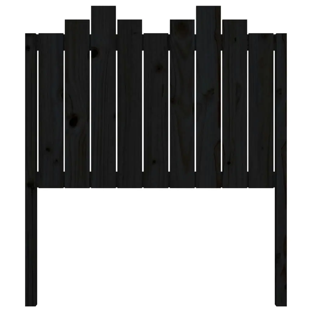 Bed Headboard Black 96 cm Solid Wood Pine 818454