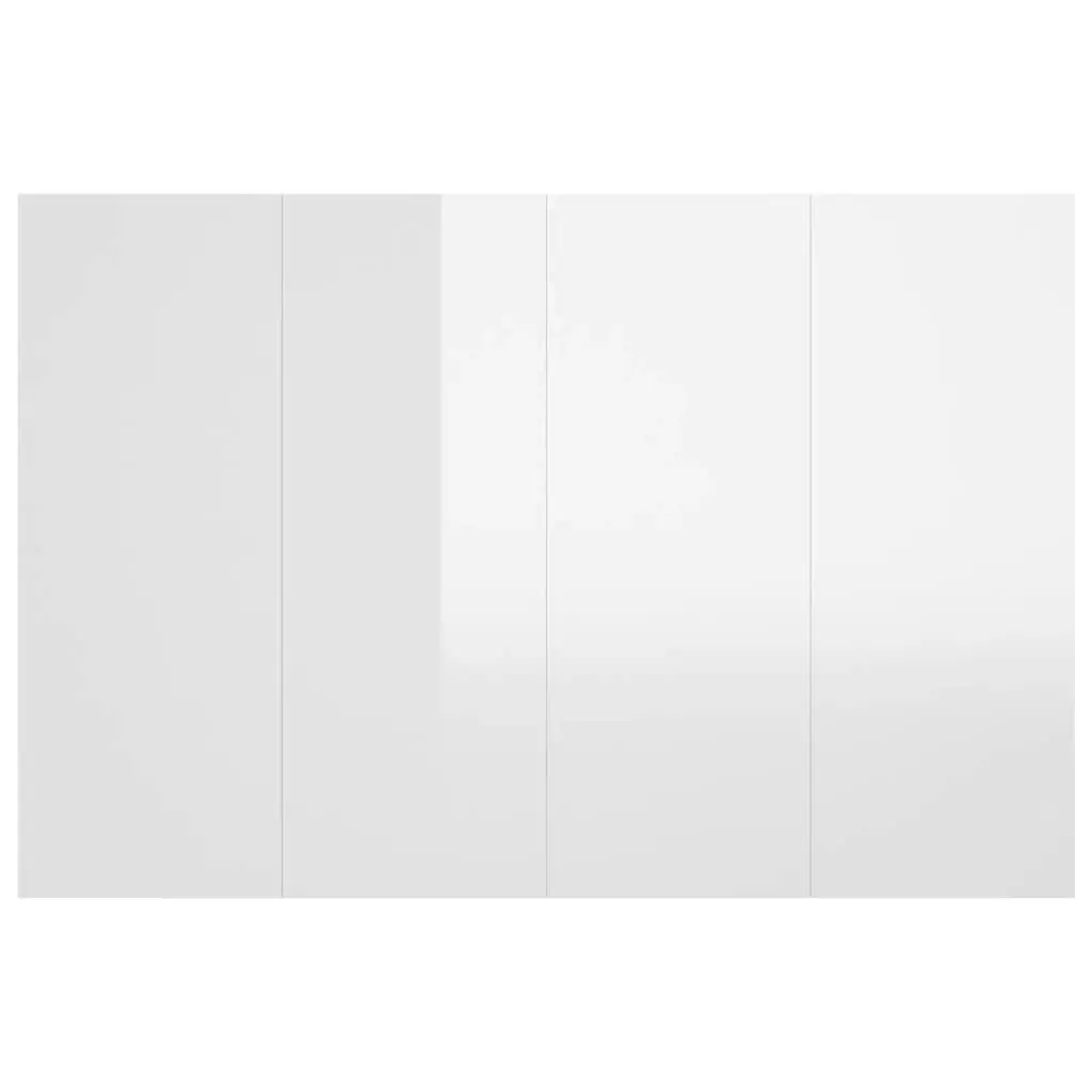 Bed Headboard High Gloss White 120x1.5x80 cm Engineered Wood 811031