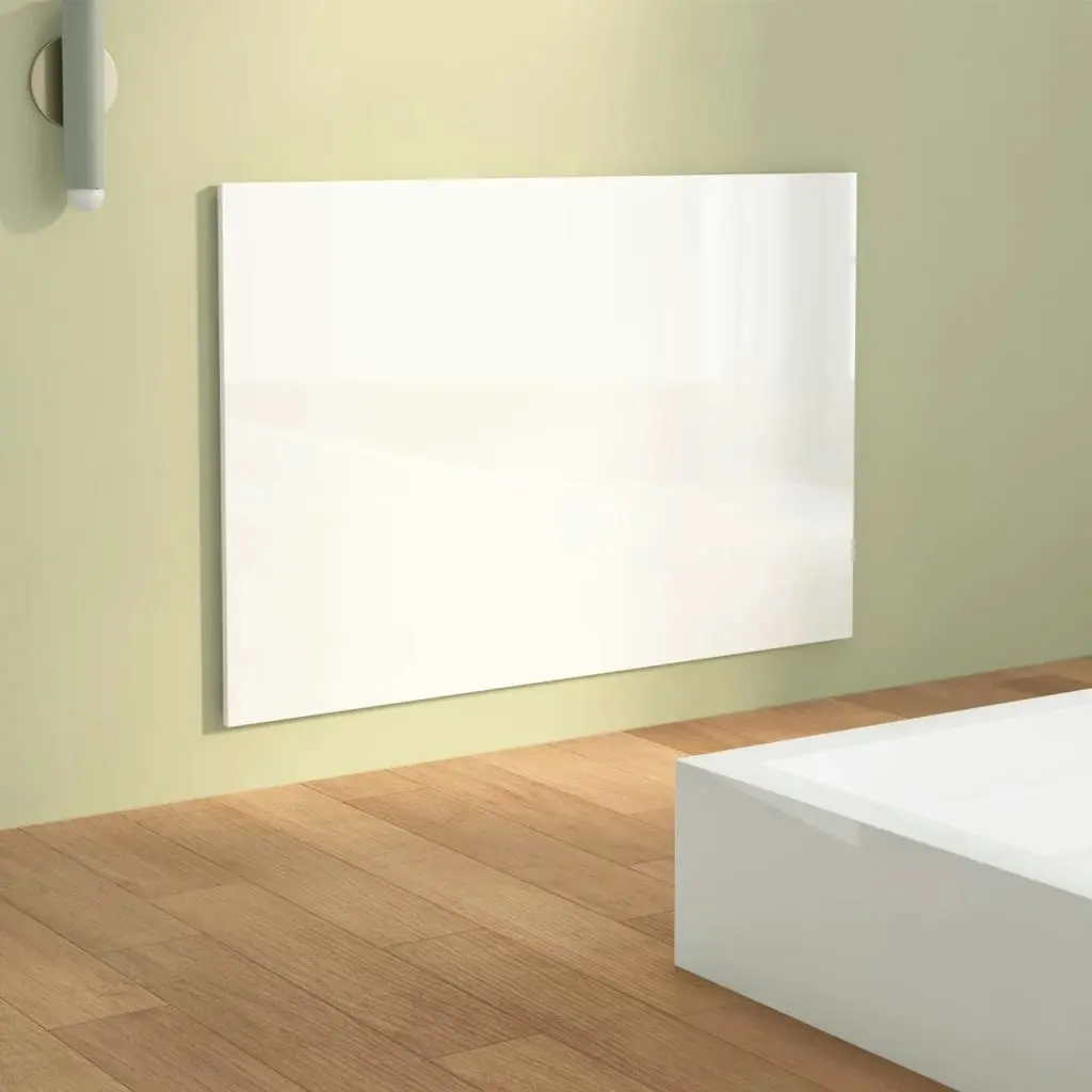 Bed Headboard High Gloss White 120x1.5x80 cm Engineered Wood 811031