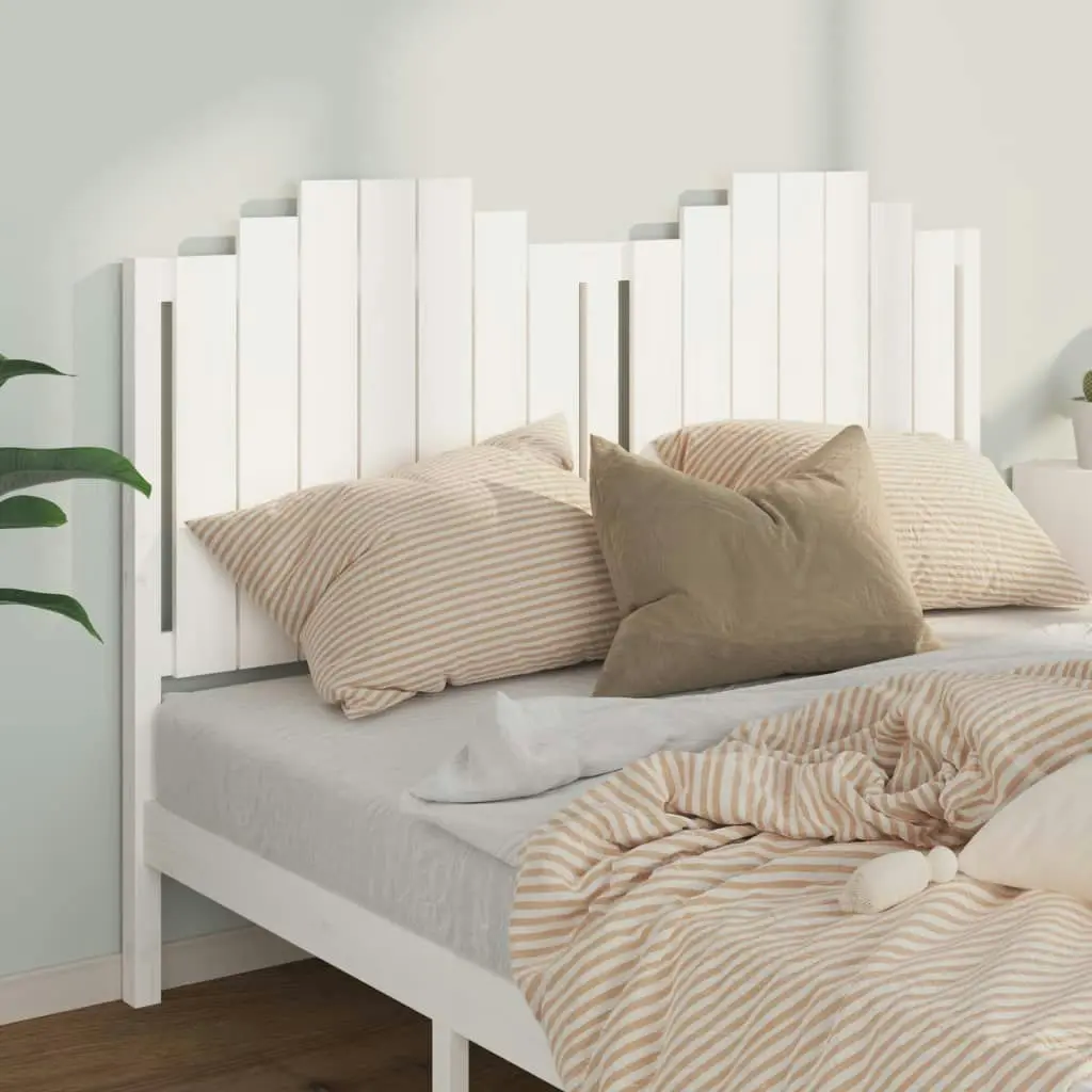 Bed Headboard White 156 cm Solid Wood Pine 818476