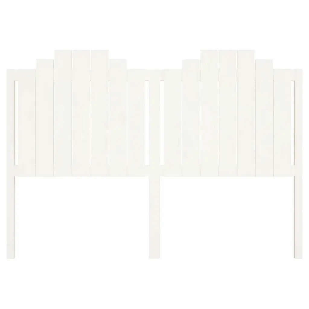 Bed Headboard White 156 cm Solid Wood Pine 818476