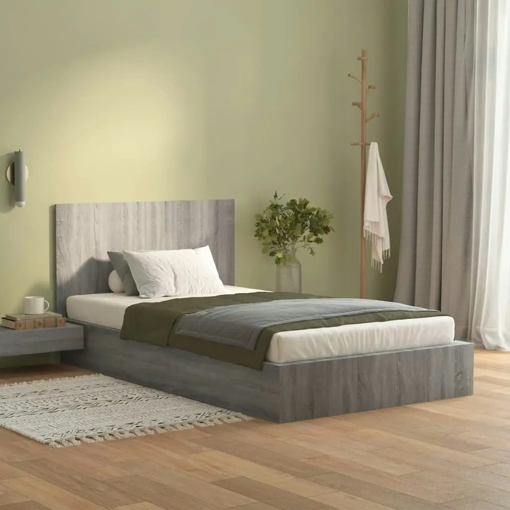 Bed Headboard Grey Sonoma 120 cm Engineered Wood 816971