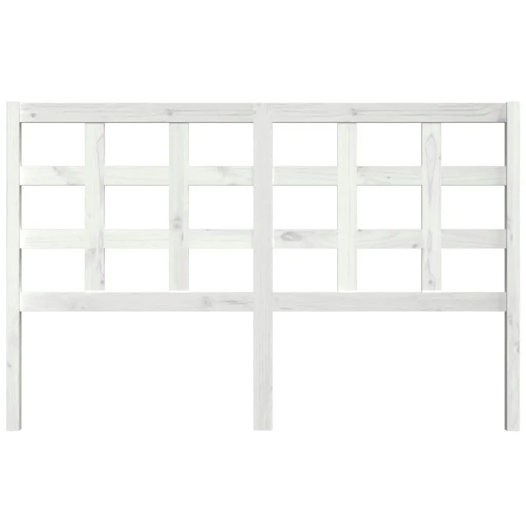 Bed Headboard White 156x4x100 cm Solid Wood Pine 817896