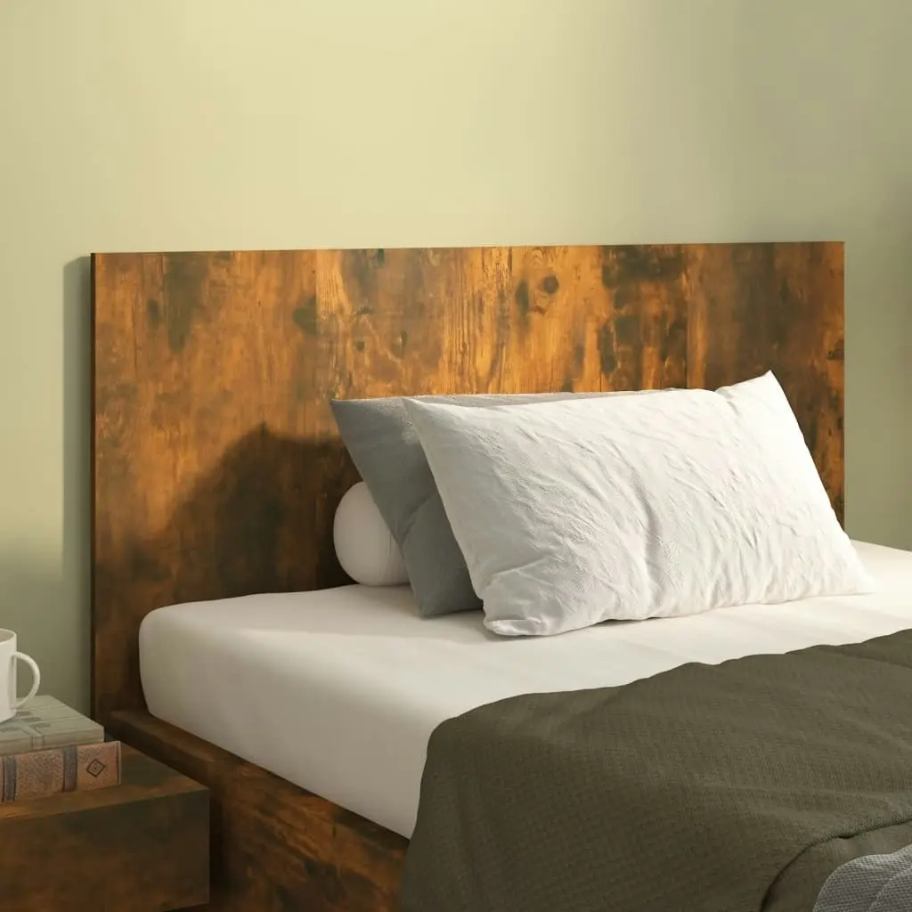 Bed Headboard Smoked Oak 120x1.5x80 cm Engineered Wood 816970