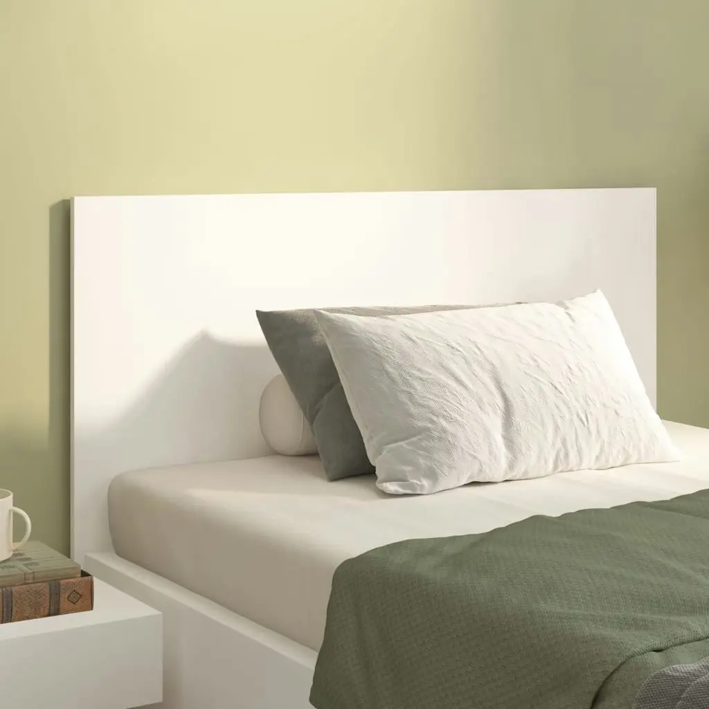 Bed Headboard White 120x1.5x80 cm Engineered Wood 811025