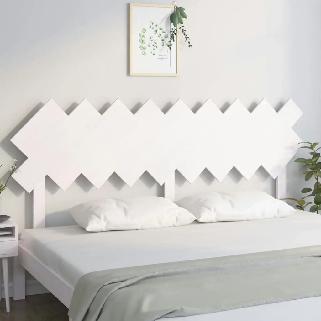 Bed Headboard White 178 cm Solid Wood Pine 819236