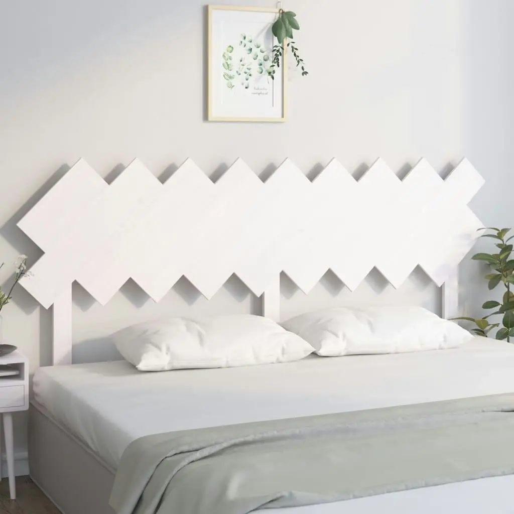 Bed Headboard White 178 cm Solid Wood Pine 819236