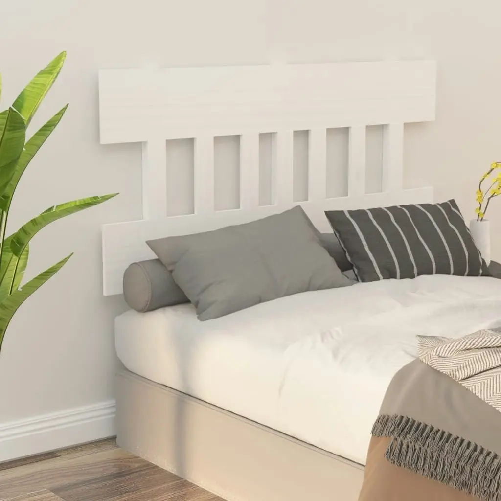 Bed Headboard White 138.5 cm Solid Wood Pine 819116