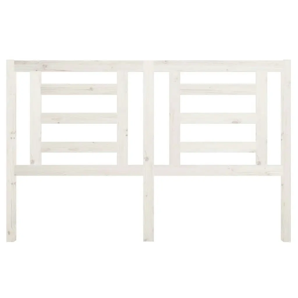 Bed Headboard White 156 cm Solid Wood Pine 818826