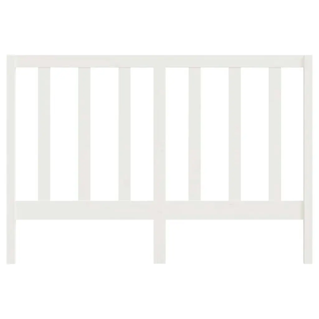 Bed Headboard White 141 cm Solid Wood Pine 817686