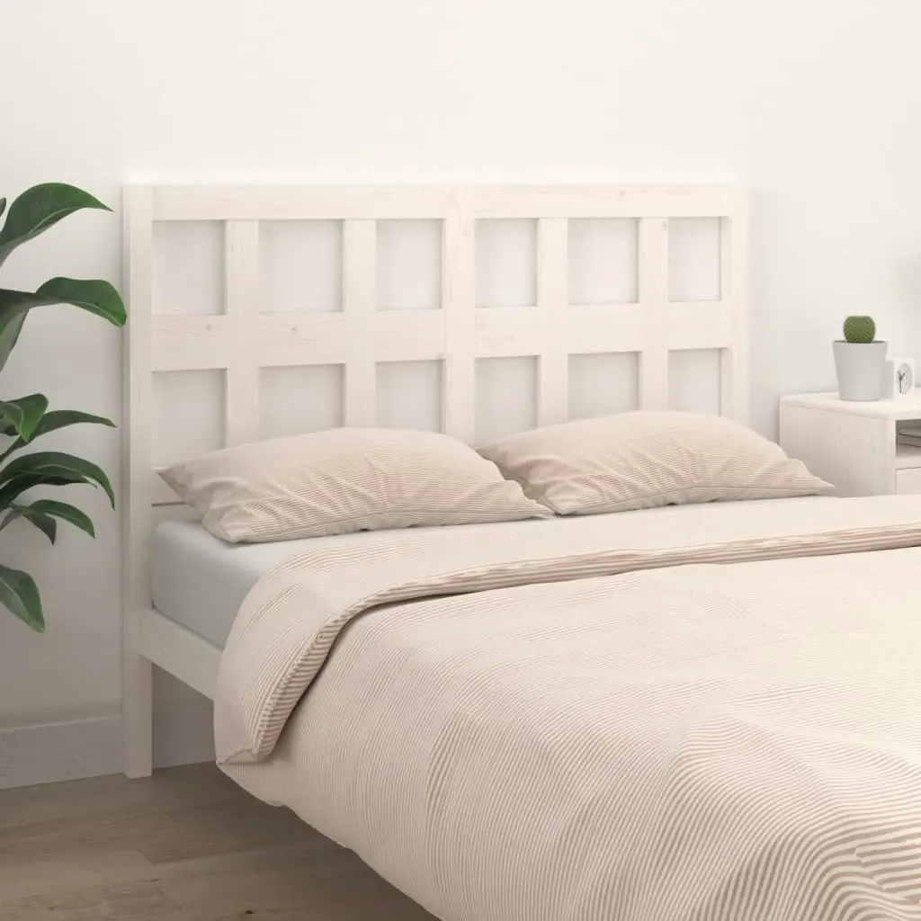 Bed Headboard White 185.5 cm Solid Wood Pine 818936