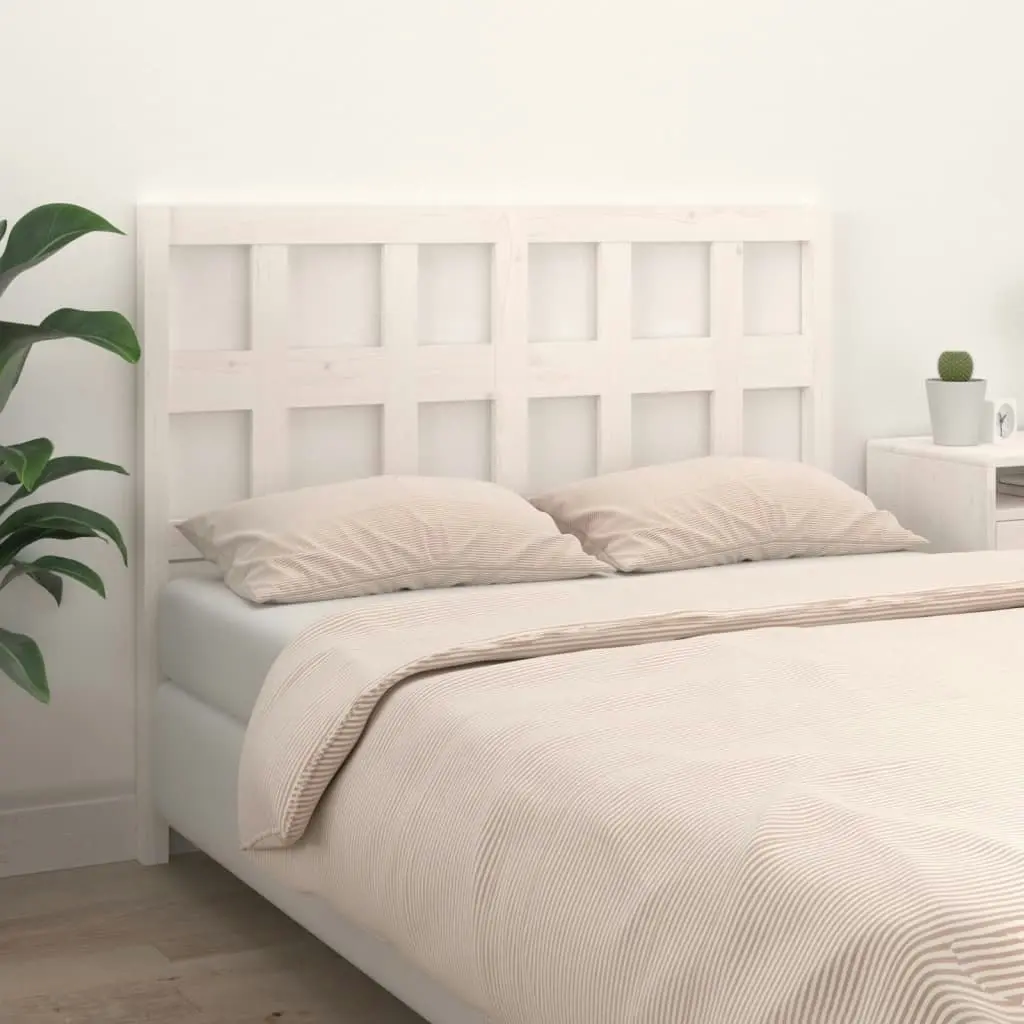 Bed Headboard White 185.5 cm Solid Wood Pine 818936