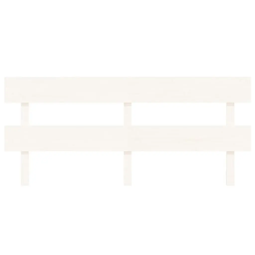 Bed Headboard White 184 cm Solid Wood Pine 819086