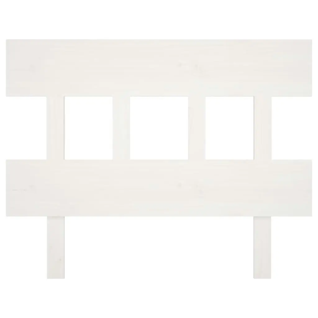 Bed Headboard White 93.5x3x81 cm Solid Wood Pine 819101