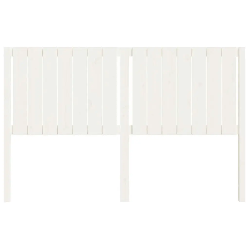 Bed Headboard White 155.5x4x100 cm Solid Wood Pine 818876