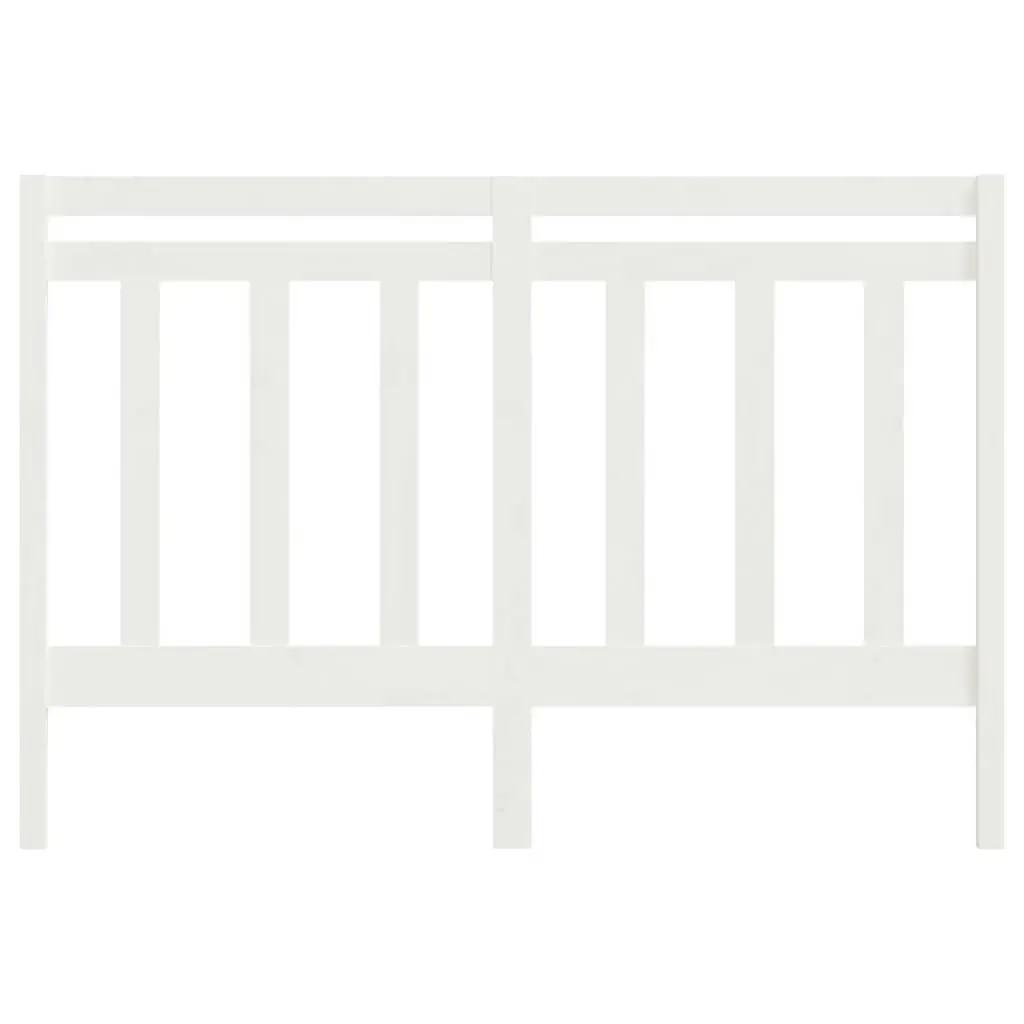 Bed Headboard White 141x4x100 cm Solid Wood Pine 817786