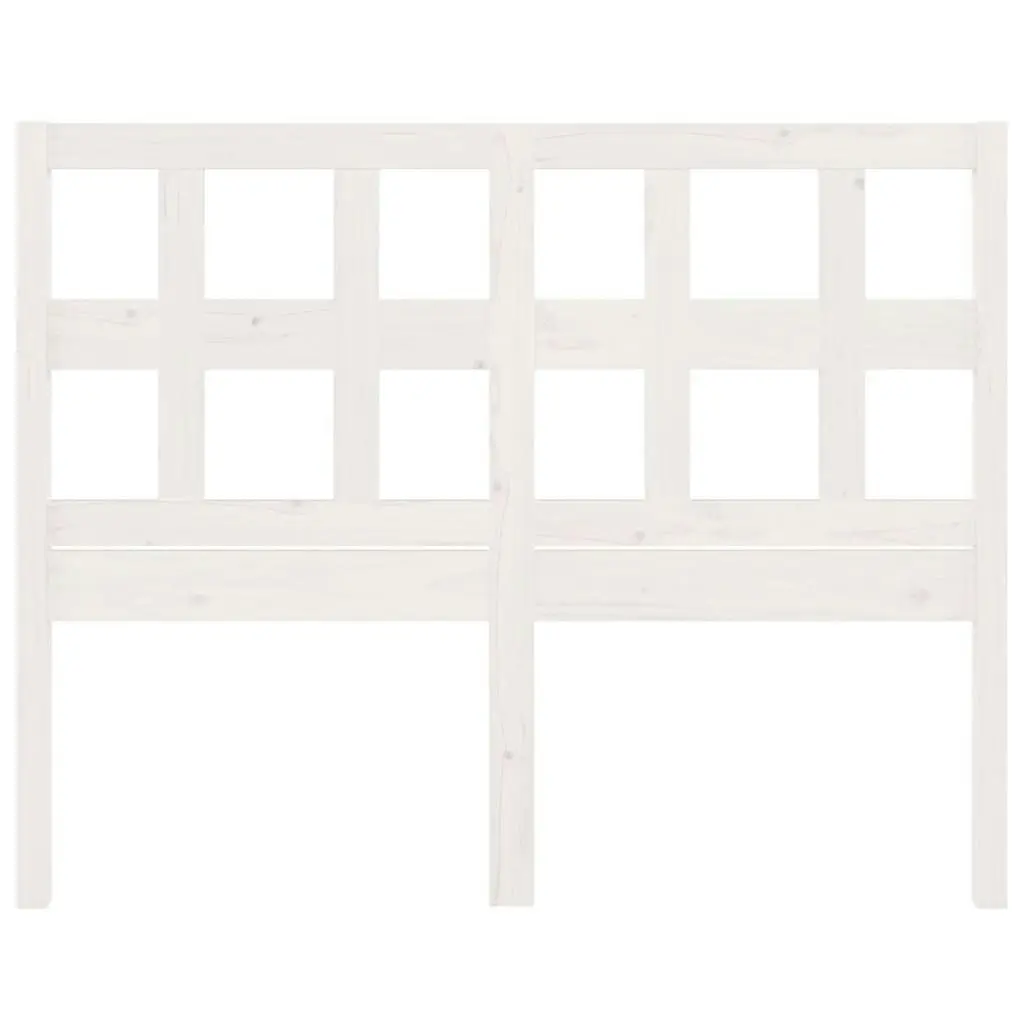 Bed Headboard White 140.5 cm Solid Wood Pine 818916