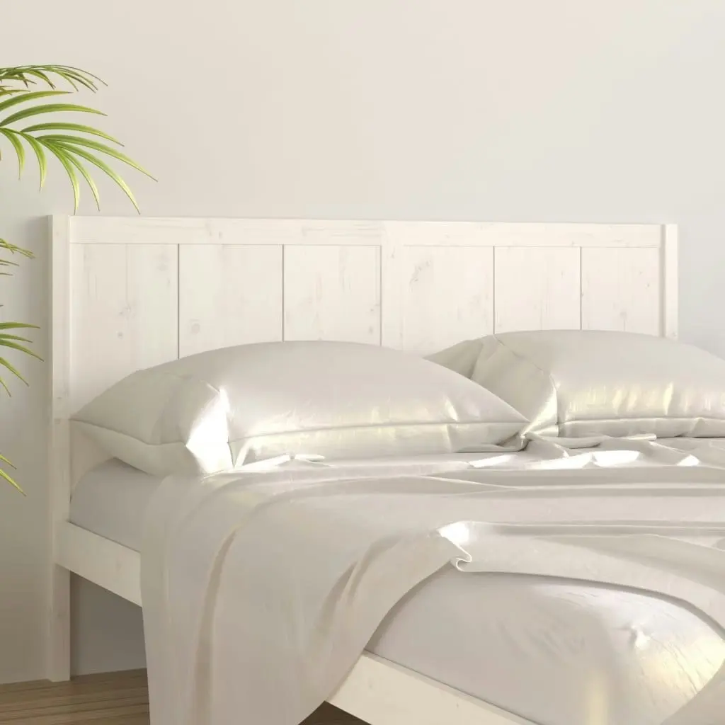 Bed Headboard White 185.5 cm Solid Pine Wood 818106