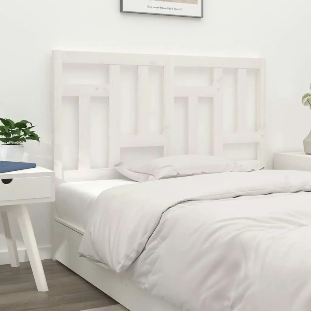 Bed Headboard White 140.5 cm Solid Wood Pine 818966