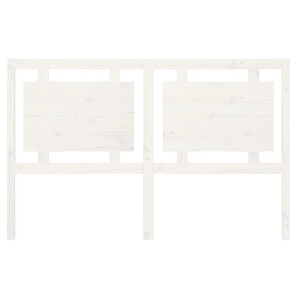 Bed Headboard White 155.5 cm Solid Wood Pine 817946