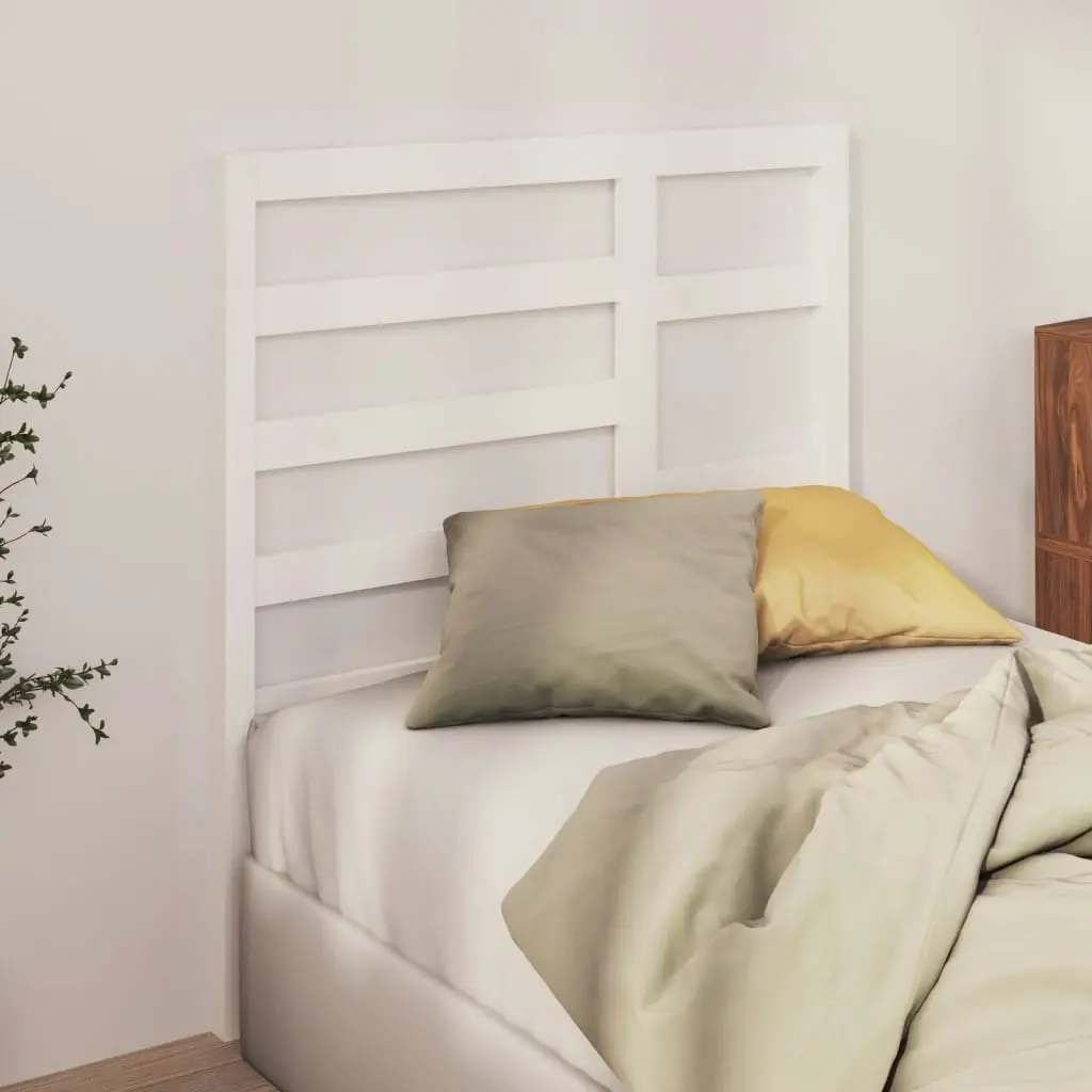 Bed Headboard White 96 cm Solid Wood Pine 818121