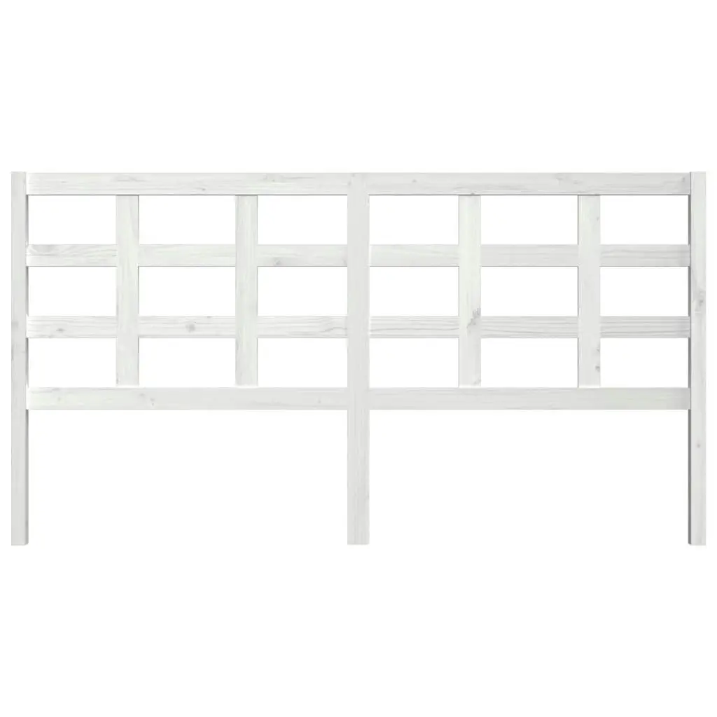 Bed Headboard White 185.5 cm Solid Wood Pine 817906