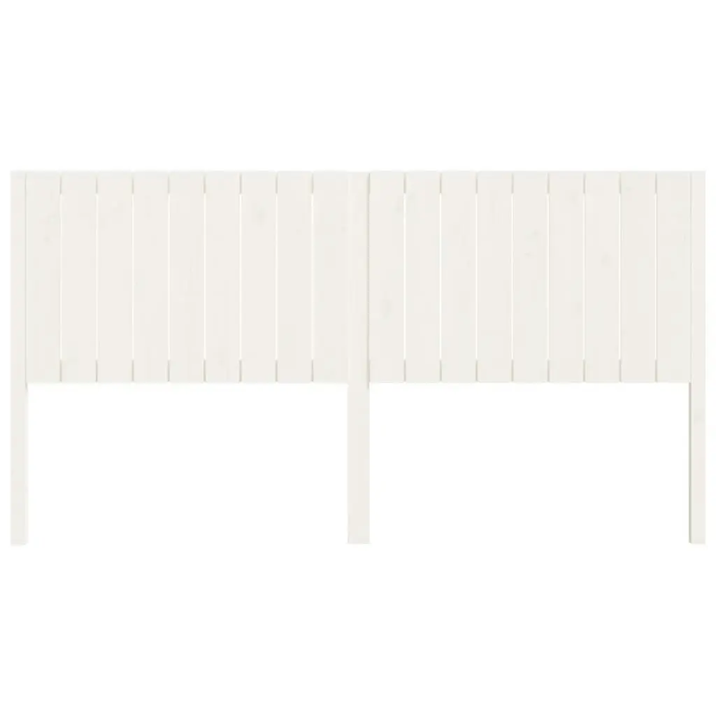 Bed Headboard White 185.5 cm Solid Wood Pine 818886