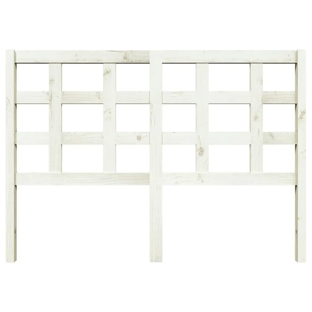 Bed Headboard White 140.5 cm Solid Wood Pine 817886