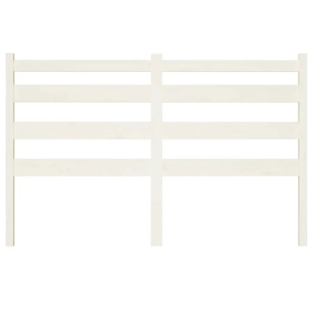 Bed Headboard White 186 cm Solid Wood Pine 818436