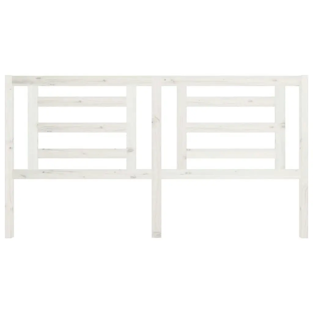 Bed Headboard White 186 cm Solid Wood Pine 818836