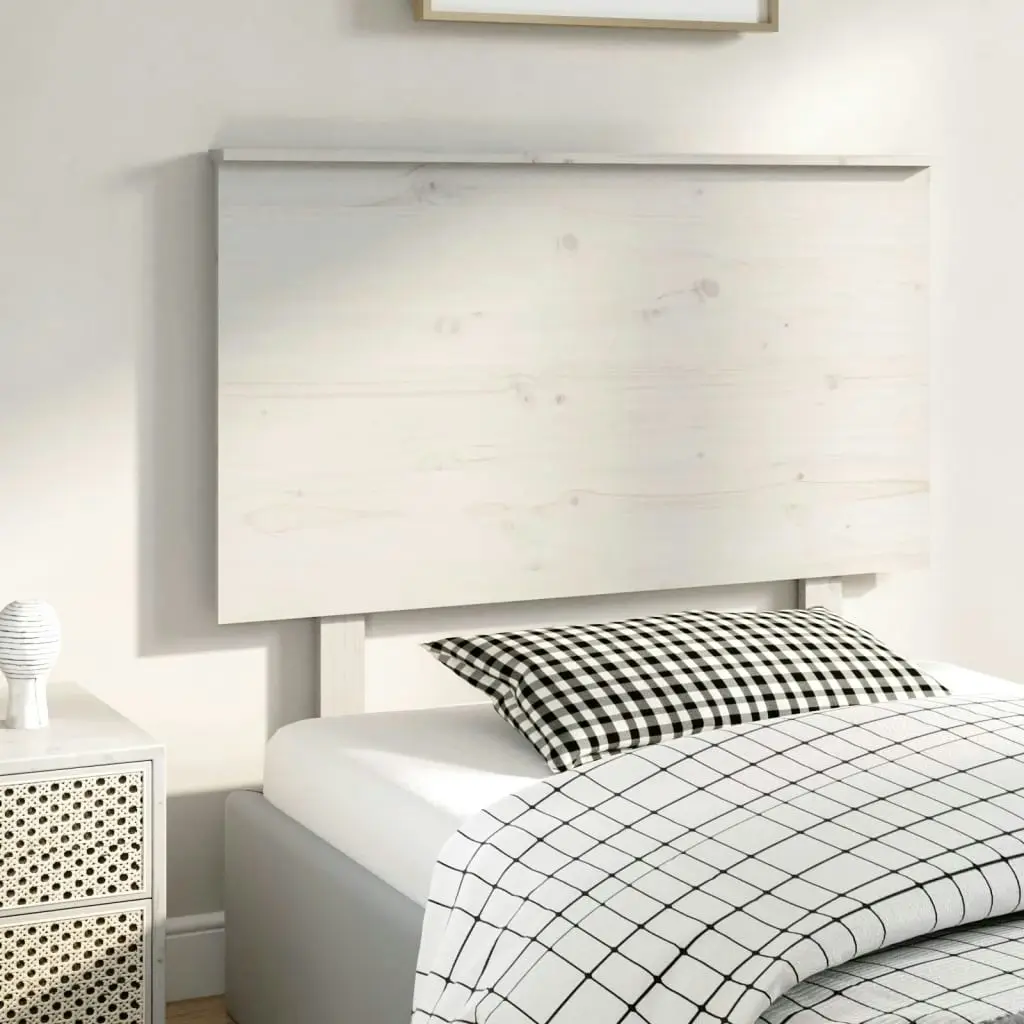 Bed Headboard White 94x6x82.5 cm Solid Wood Pine 819151