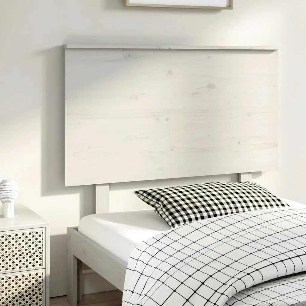 Bed Headboard White 94x6x82.5 cm Solid Wood Pine 819151