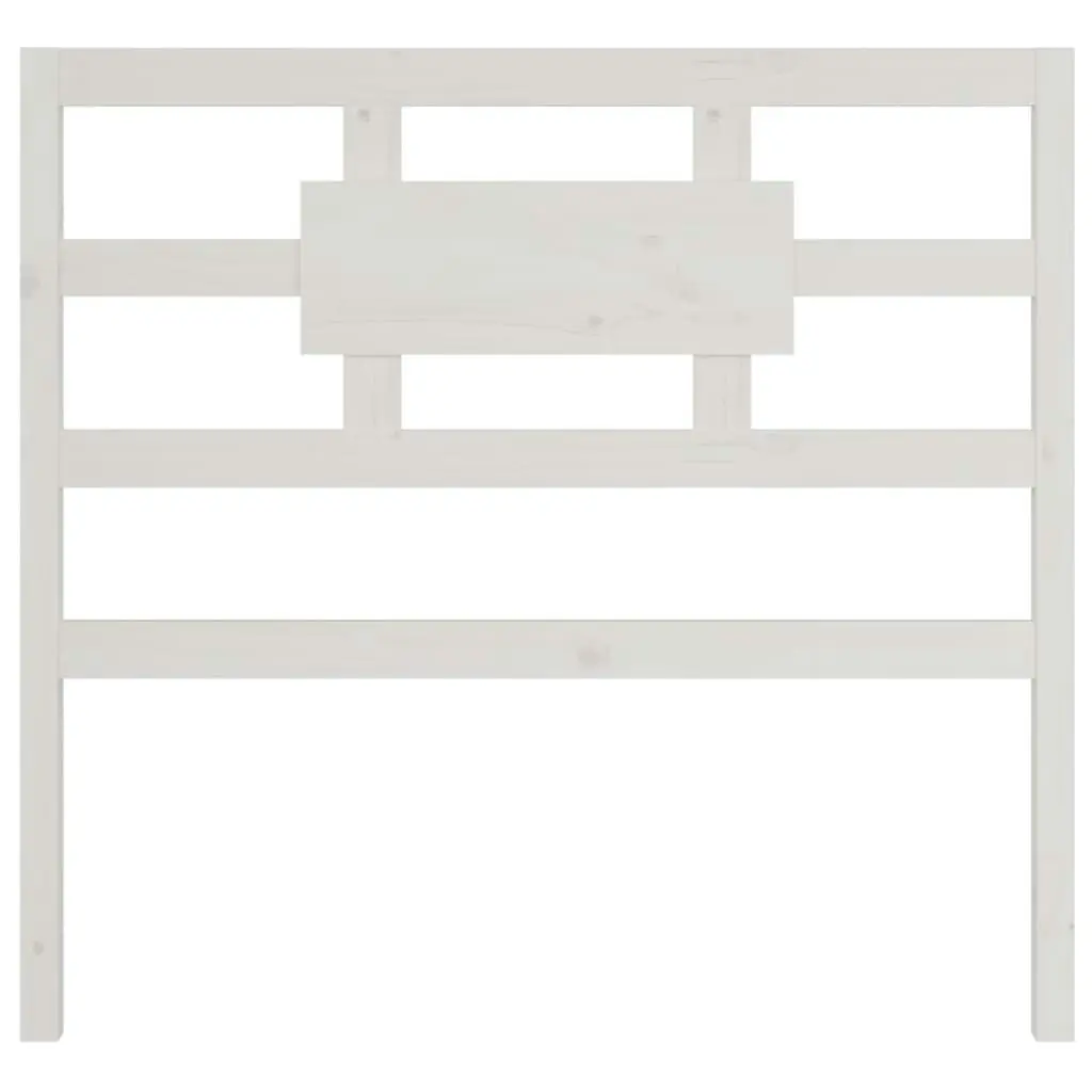 Bed Headboard White 95.5 cm Solid Wood Pine 818021