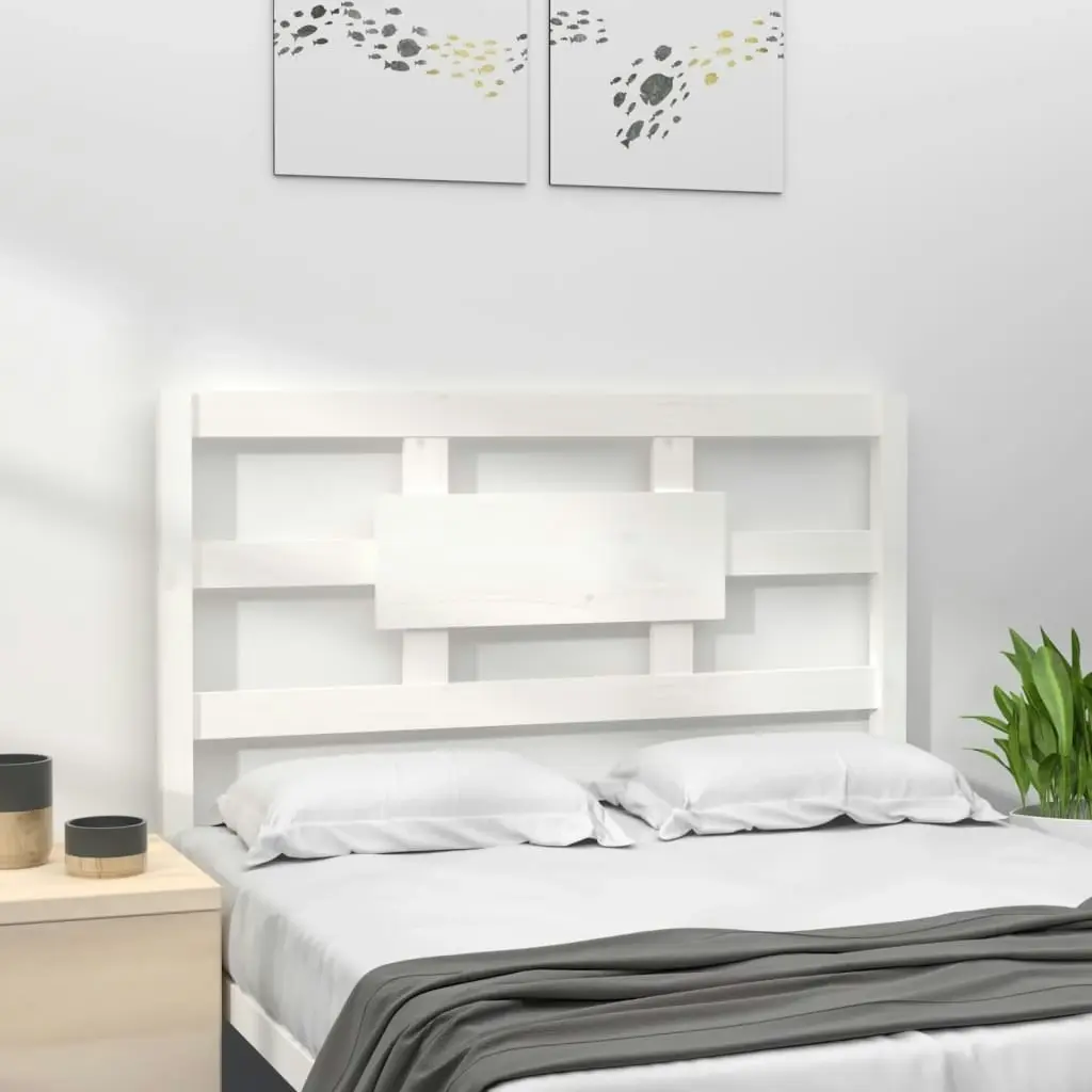 Bed Headboard White 95.5 cm Solid Wood Pine 818021