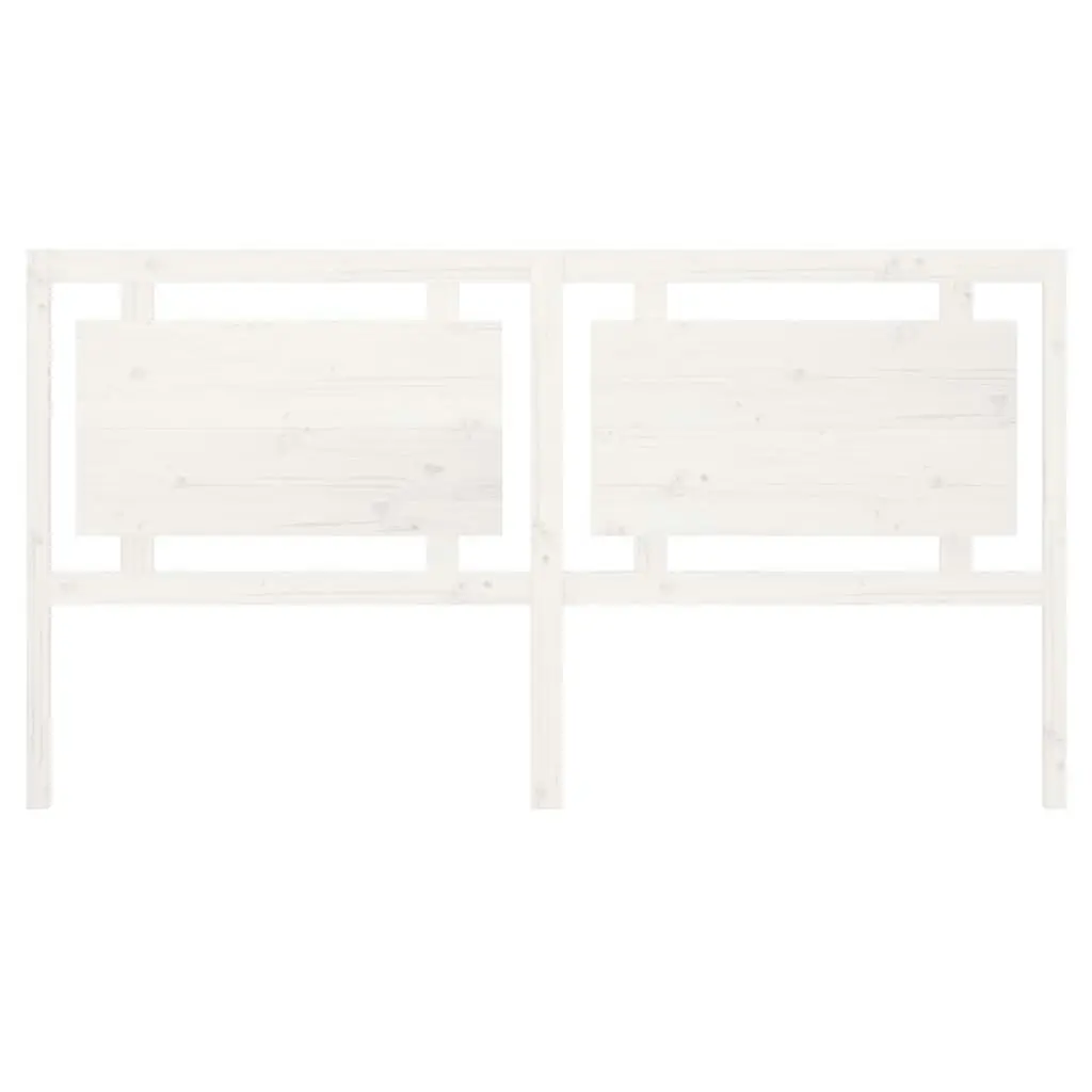 Bed Headboard White 185.5 cm Solid Wood Pine 817956