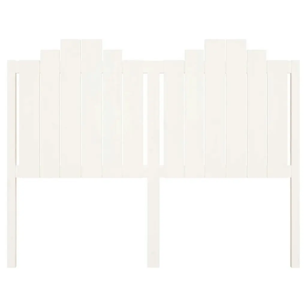 Bed Headboard White 141 cm Solid Wood Pine 818466