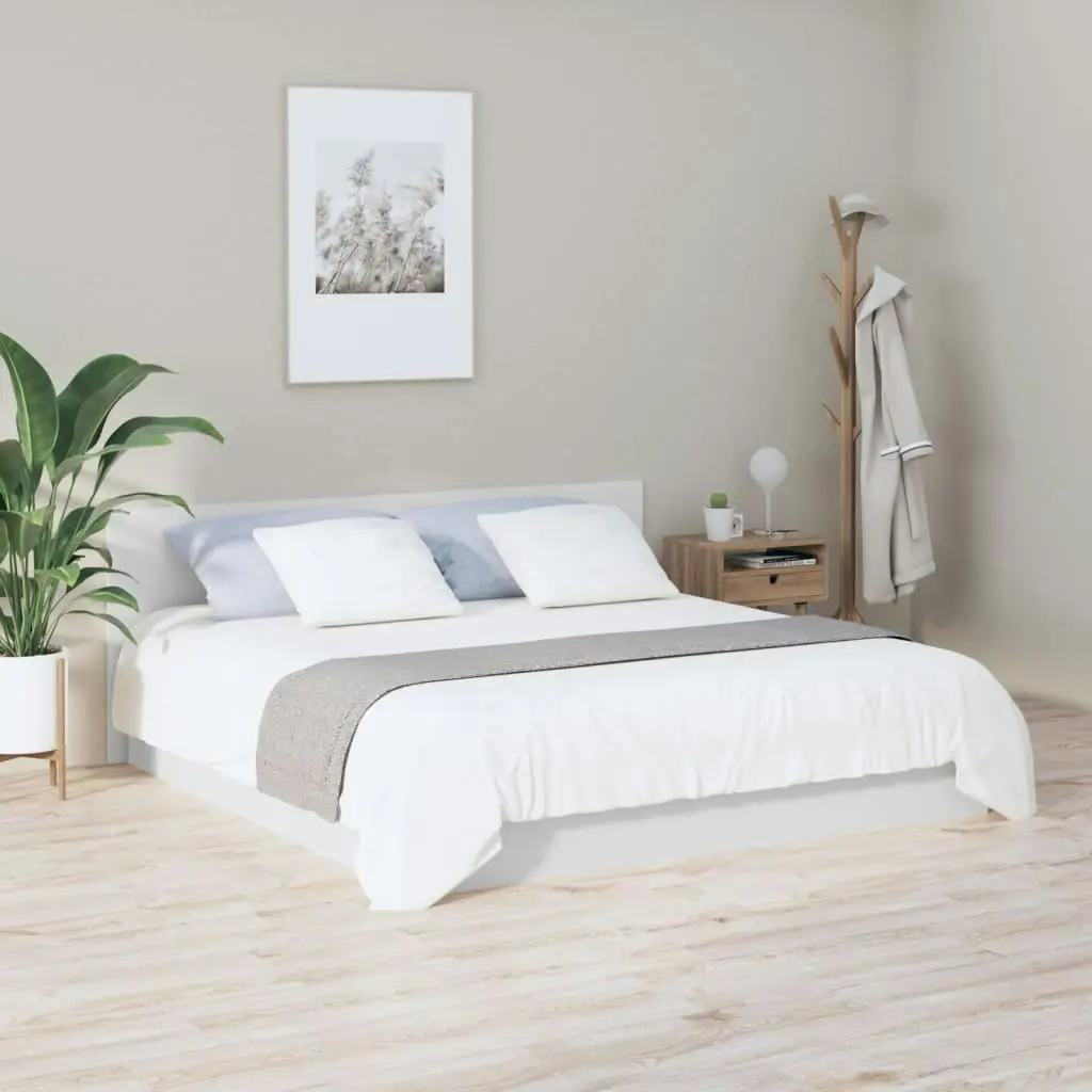 Bed Headboard White 200x1.5x80 cm Engineered Wood 811043