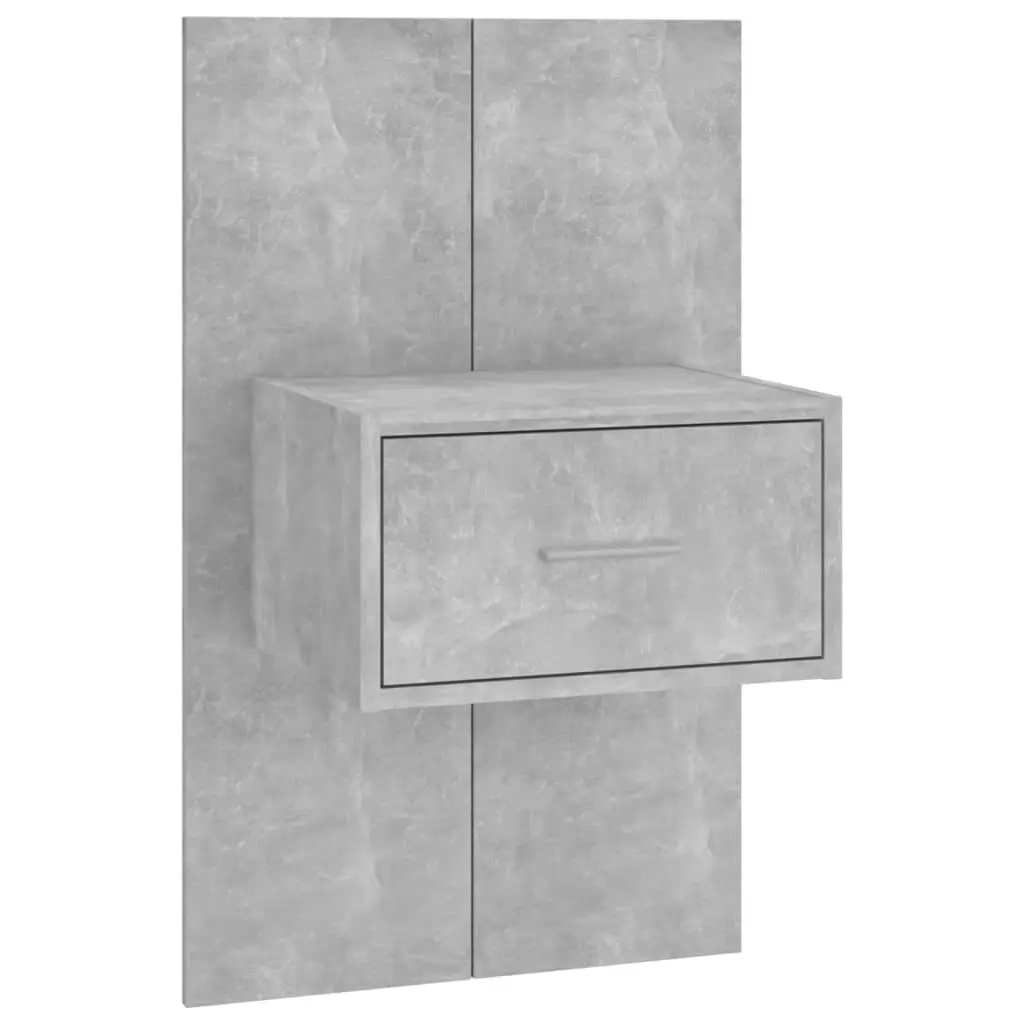 Bed Headboard with Cabinets Concrete Grey Engineered Wood 3115703