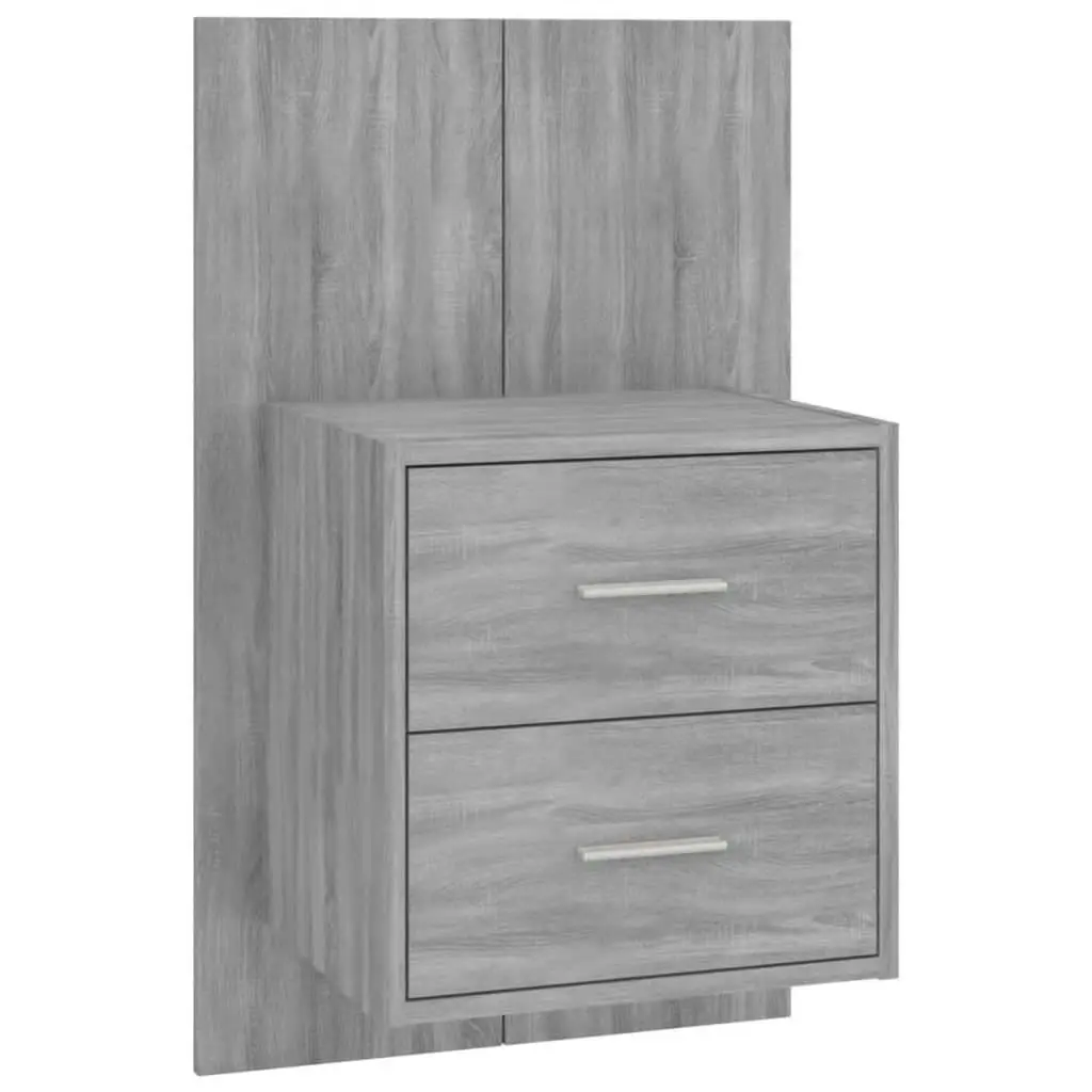 Bed Headboard with Cabinets Grey Sonoma Engineered Wood 3115714