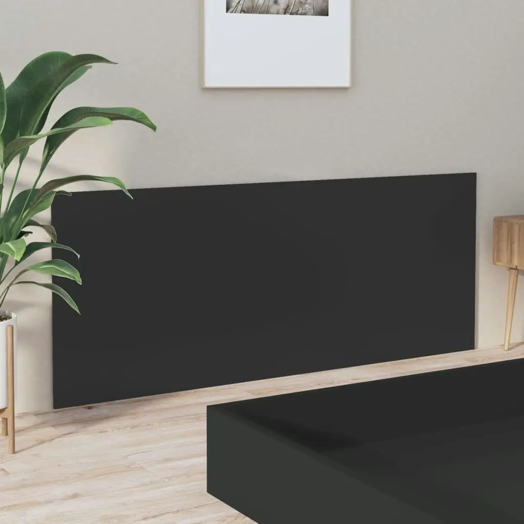 Bed Headboard Black 200x1.5x80 cm Engineered Wood 811044